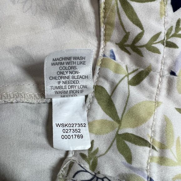 J Jill Skirt Live In Womens Sz 8P Multi-Color Floral Cotton Blend Stretch Zip - Picture 8 of 9